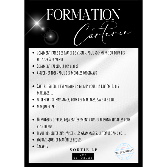 Formation Carterie